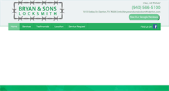 Desktop Screenshot of bryanandsonslocksmithdenton.com